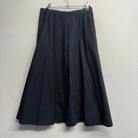 Lauren Ralph Lauren A Line MIDI Skirt Navy Blue 4 P Petite Stripe Texture - Picture 2 of 7
